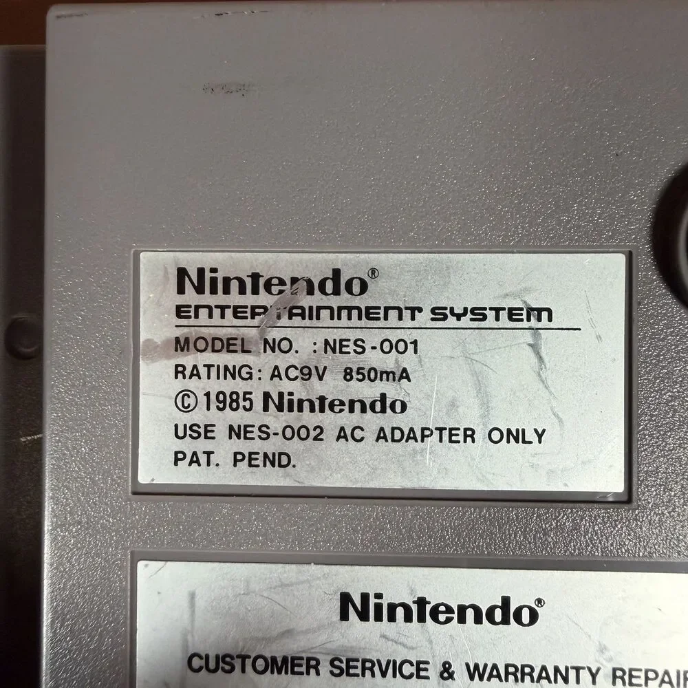Nintendo Entertainment System NES-001 Console 1985